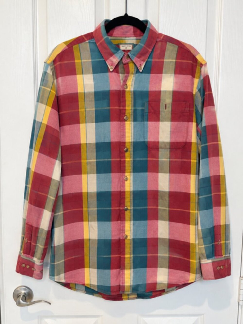 Boston Traders Men’s M Plaid Button Down Shirt Multicolor Preppy Outdoorsy
